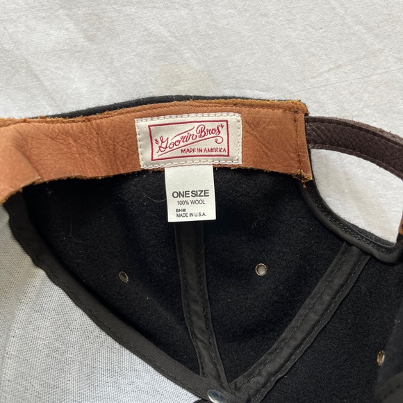 Goorin Bros Black Wool Baseball Hat with Leather Sweatband - Picture 5 of 5